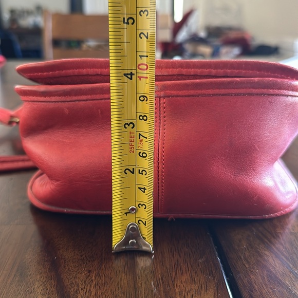 Vintage Red COACH Leather Shoulder Bag | Made in NYC - Picture 11 of 16
